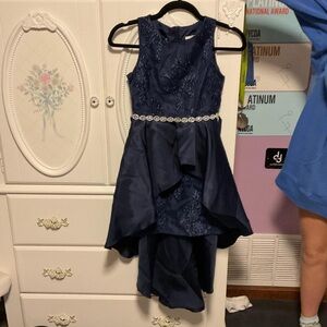 Rare Editions Midnight Blue Kids Formal Dress